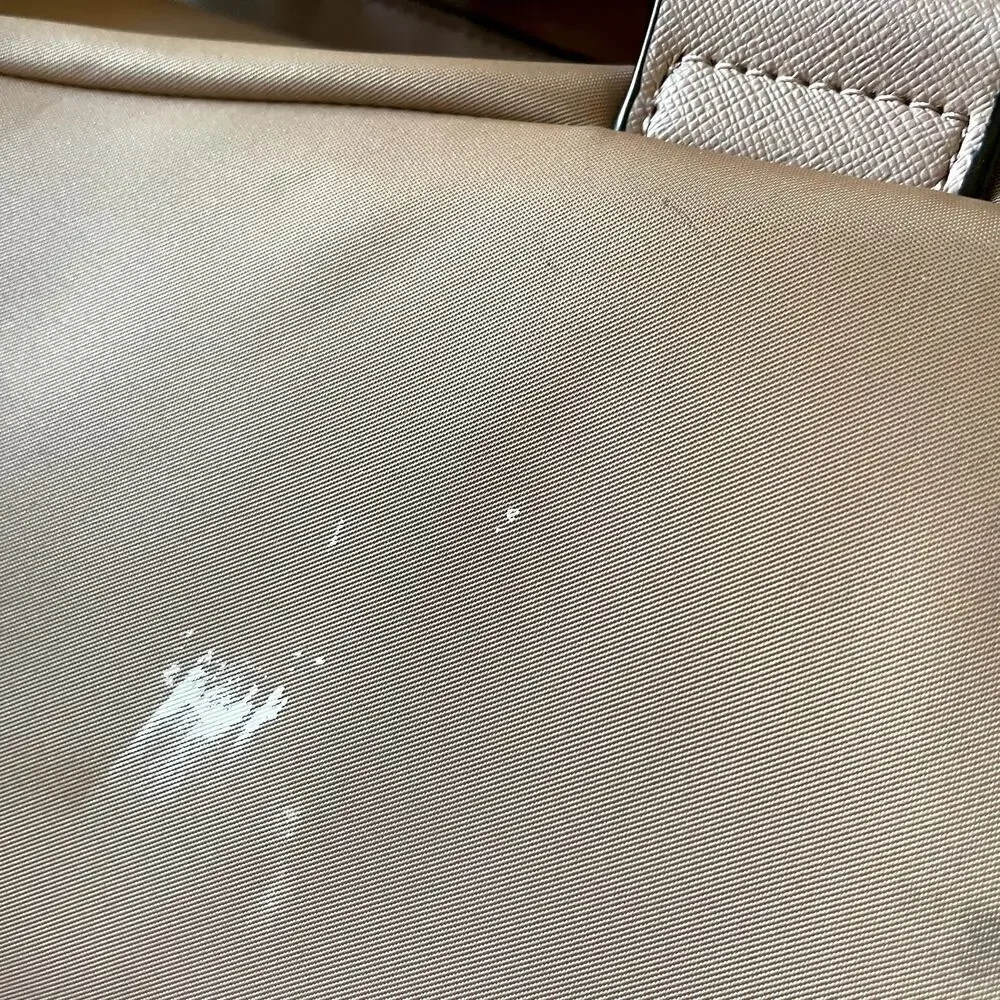 Guess LA brown leather backpack many pockets drawstring design flaw‎